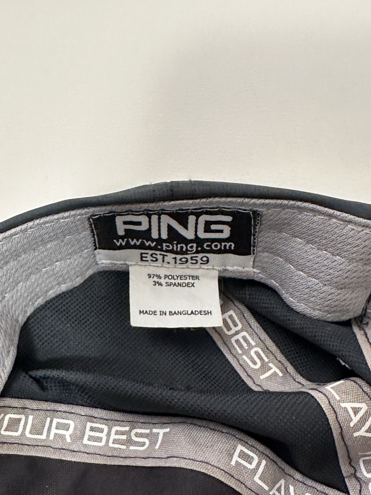 PING Strapback Baseball Cap Gray One Size Adjusta… - image 7