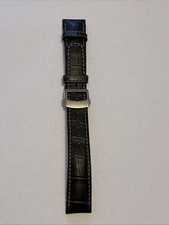 Grand Seiko 19mm OEM Deployment Clasp Green Crocodile Leather Strap