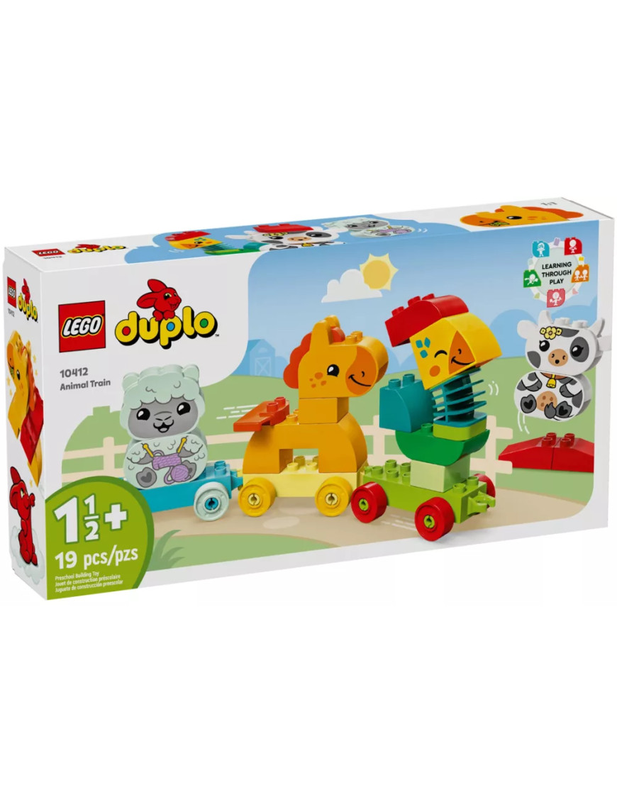 Le train des animaux 10412 LEGO Duplo, jouet d'éveil premier âge multicolore pour bébés dès 18 mois