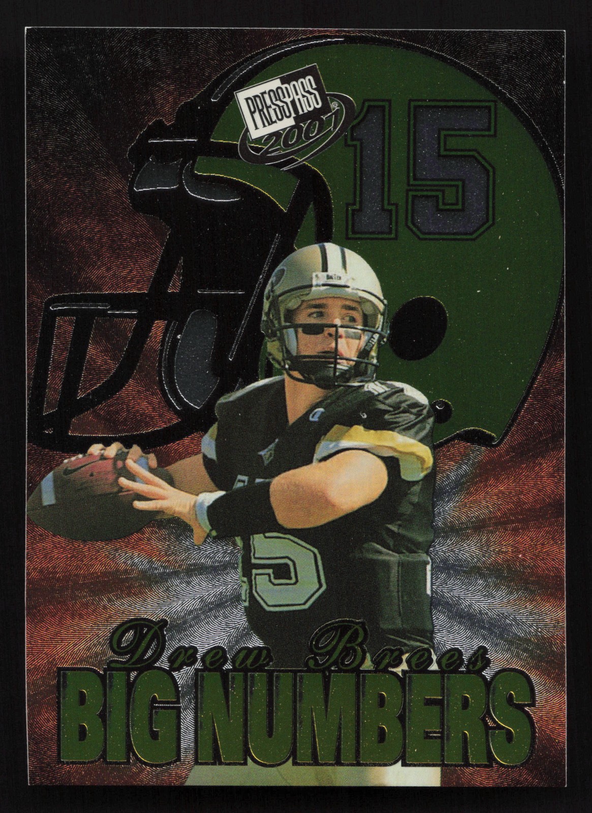 Drew Brees Press Pass Big Numbers #BN1 Big Numbers