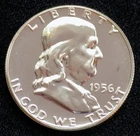 1956 Franklin Silver Proof Half Dollar