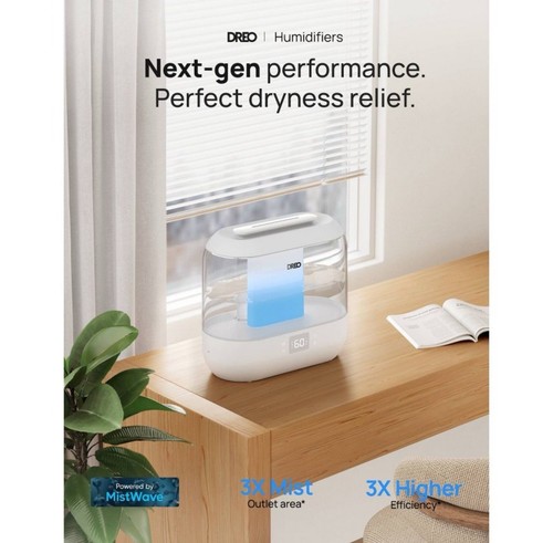 Dreo 1gal Cool Mist Smart Ultrasonic Humidifier for Room, Essential Oil Diffuser - Picture 3 of 9