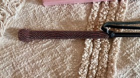 Agent Provocateur AP Riding Whip crystal Pink black leather RARE