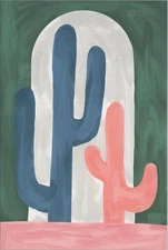 Modern Abstract Cactus Art New 2025 Image Card Blank Back 4x6