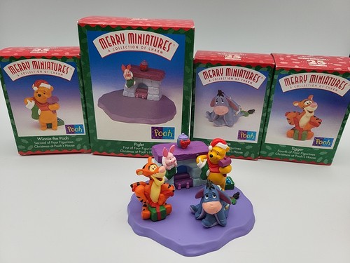 4 Miniaturas Feliz Navidad en Casa de Pooh + Musical Orn. - Imagen 3 de 5
