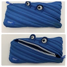 Blue Zipit Pencil Case Cosmetic Pouch The Original Zipper Bag Makeup Bag