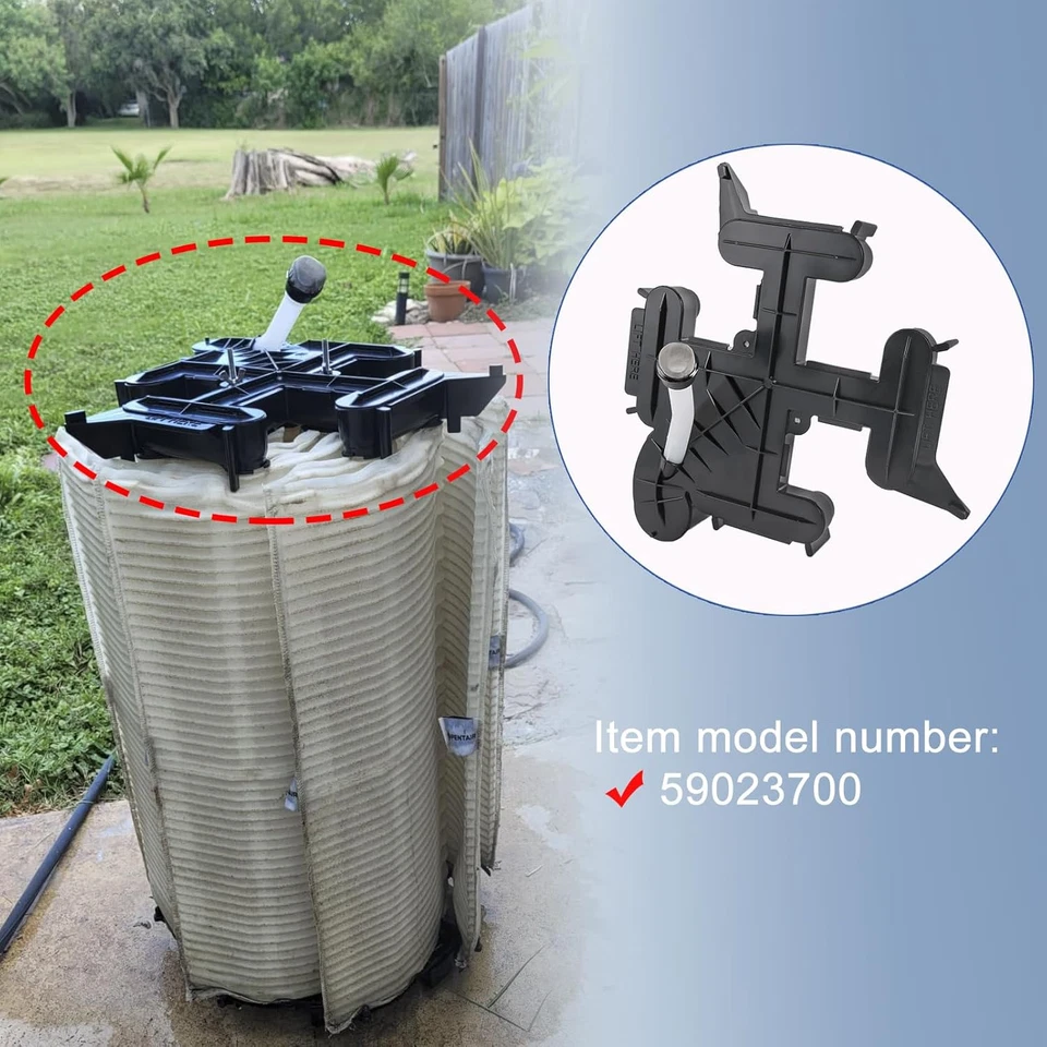 Top Manifold with Air Bleed, Compatible with FNS plus 24,36,48 and 60 D.E. Pool - Image 4 of 4