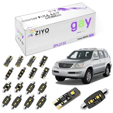 17 Bulbs Deluxe White LED Interior Light Kit Package For Lexus GX470 2003-2009 