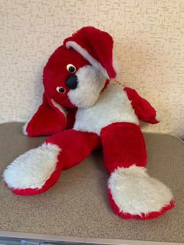 Peluche suave infantil soviético perro 65cm. URSS vintage - Imagen 14 de 17