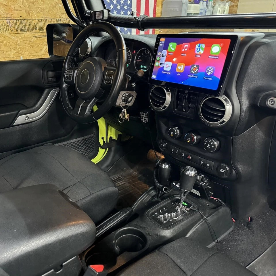 For Jeep Wrangler JK 2007-2017 10" Car Radio Stereo Carplay Android 13 GPS Navi - Imagem 2 de 4