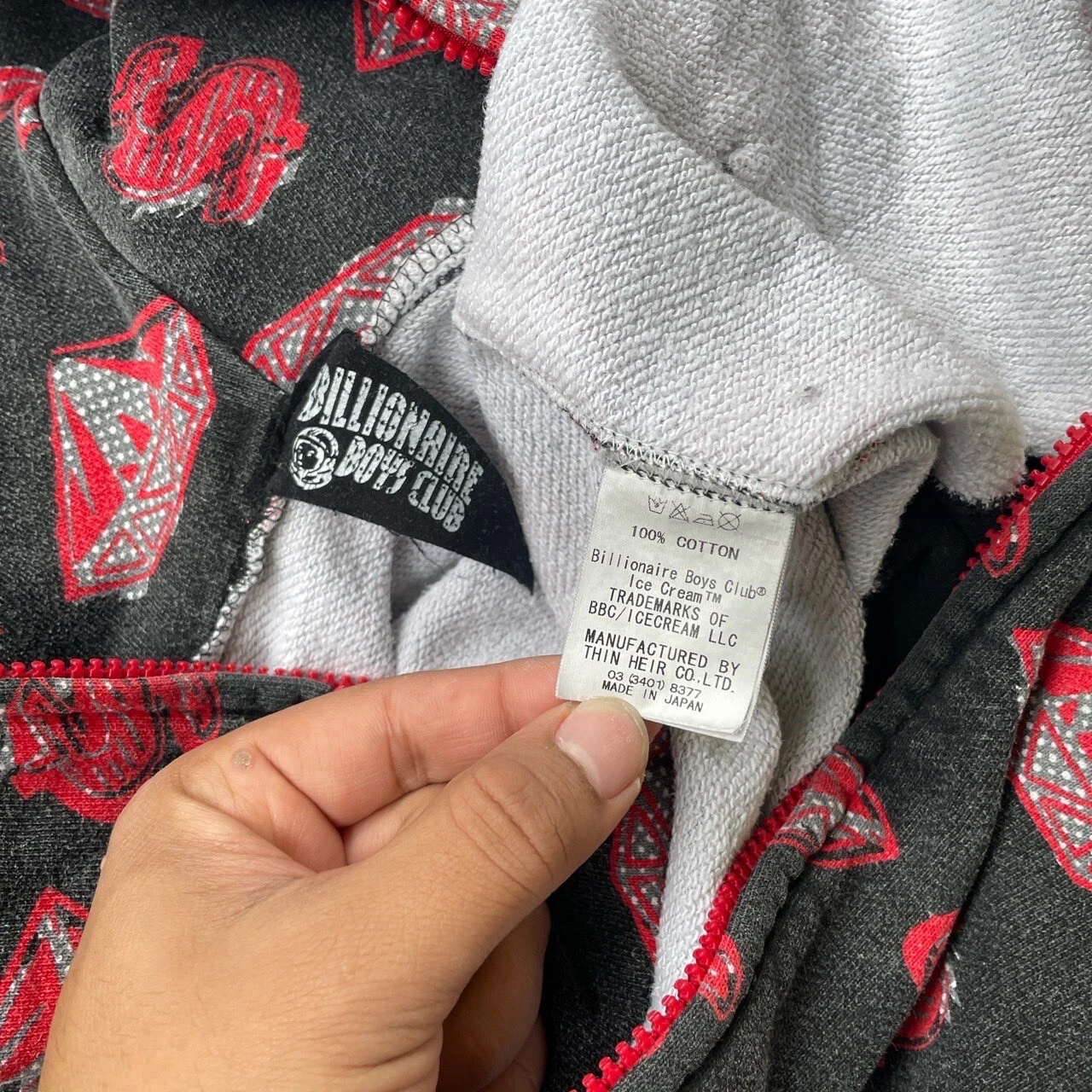 A BATHING APE (BAPE) Felpa con cappuccio club billionaire ragazzi diamanti e dollari