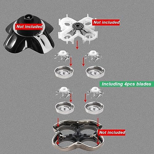 MAWAER 4pcs Head Shaver Replacement Blades for Skull Shaver Pitbull 4 Head Se... - Picture 3 of 7