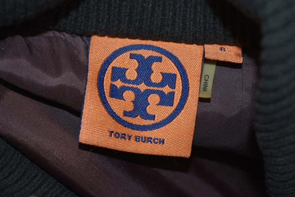 Chaqueta Bomber Tory Burch Marrón Imitación Cuero Talla 6 Forrada En Oferta nt Foto 2 de 4