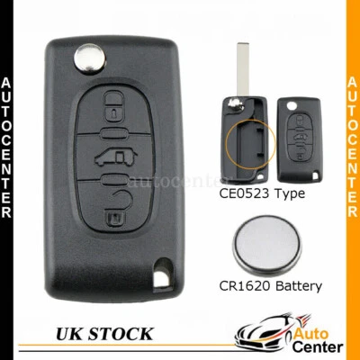 For Citroen DISPATCH Berlingo Peugeot Expert 3 Button REMOTE FLIP KEY FOB CASE