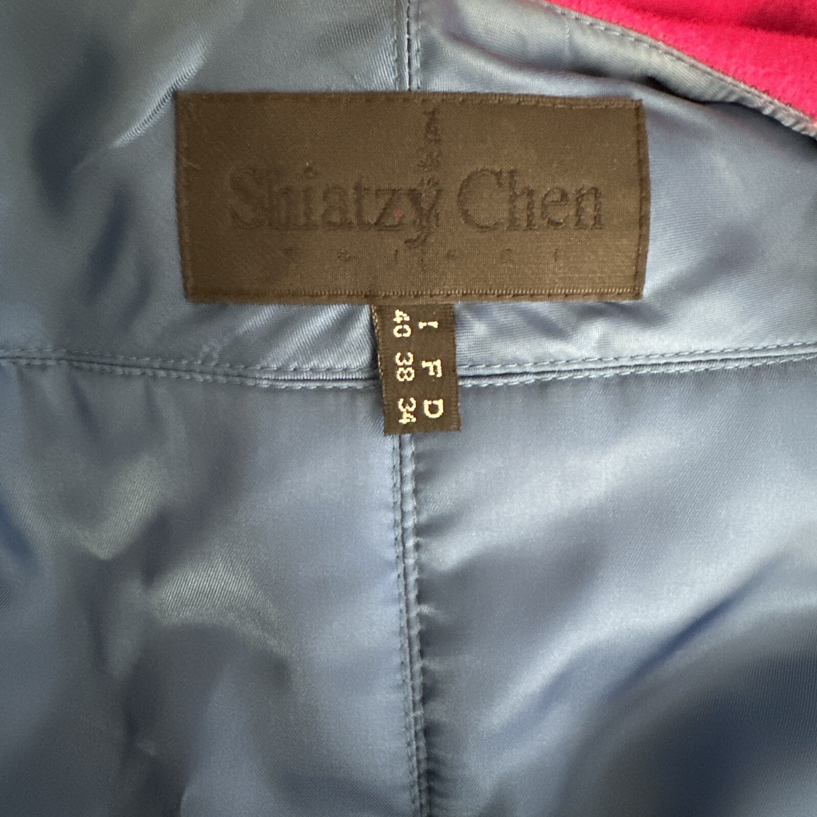 SHIATZY CHEN Lambskin wool blend PINK embroidered floral jacket size 6 used MINT image 9