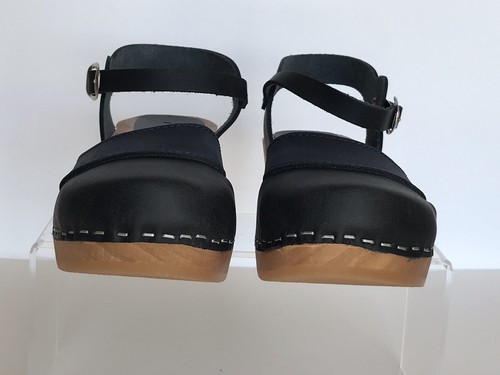 BJORK Swedish Comfort Oiled Leather Clogs Navy Blue Clogs Mila size 36 szs 6-6.5 - Picture 8 of 23