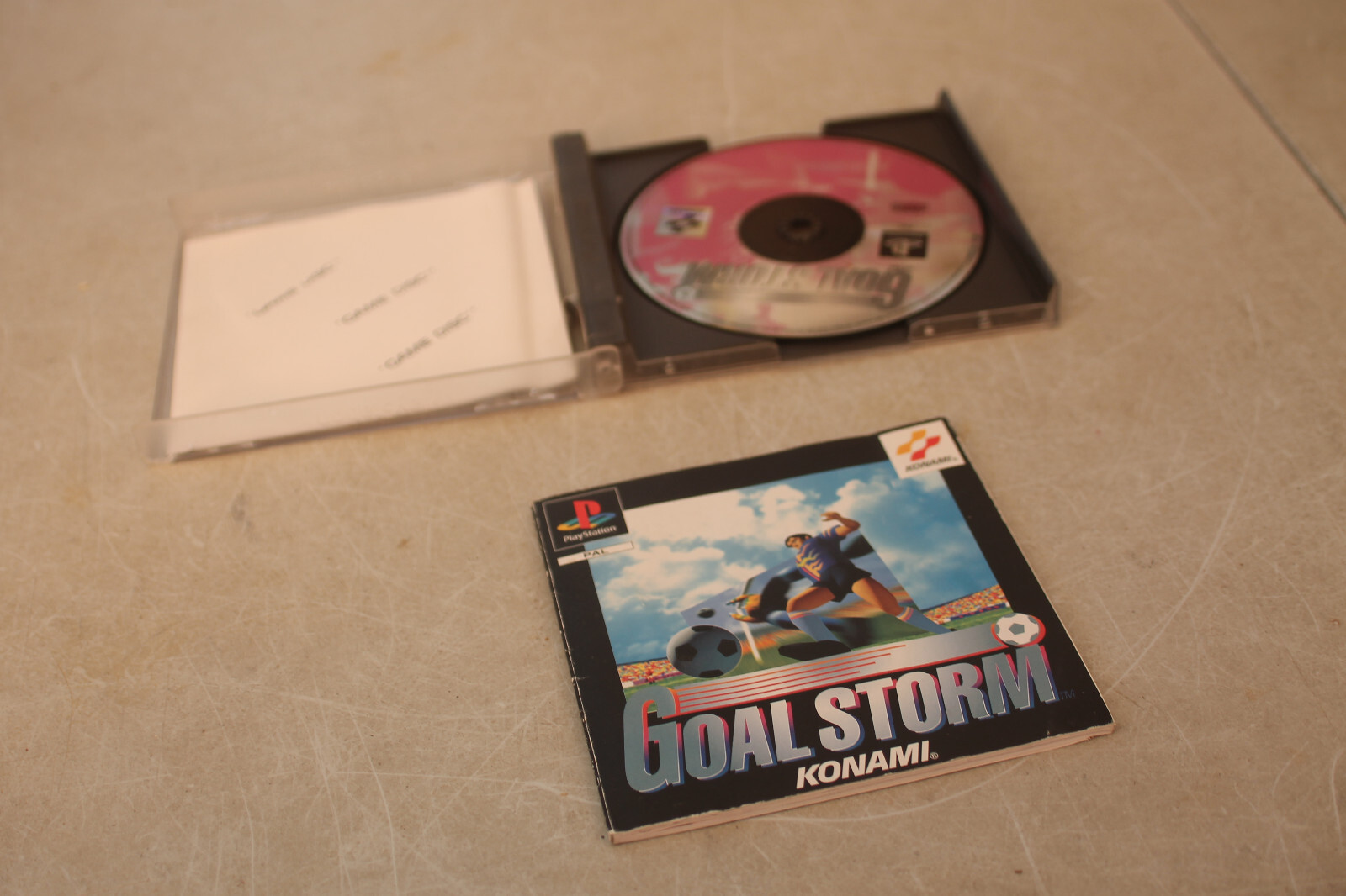 tres abimé Goal Storm / GoalStorm - Sony PlayStation PS1 - PAL EUR - Avec Notice