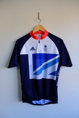 Adidas Team GB London 2012 cycle jersey top XL Fits L- M White