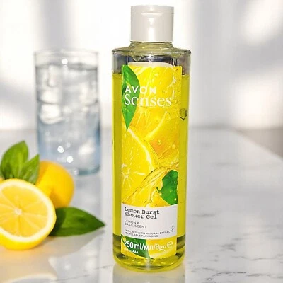 FANTASY Avon Senses LEMON BURST Damen Duschgel Zitrone Basilikum Sommer Wellness Ritual