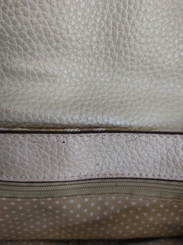 Guess Handbag Purse Signature Chain Strap Clutch Beige Gold - Picture 9 of 14