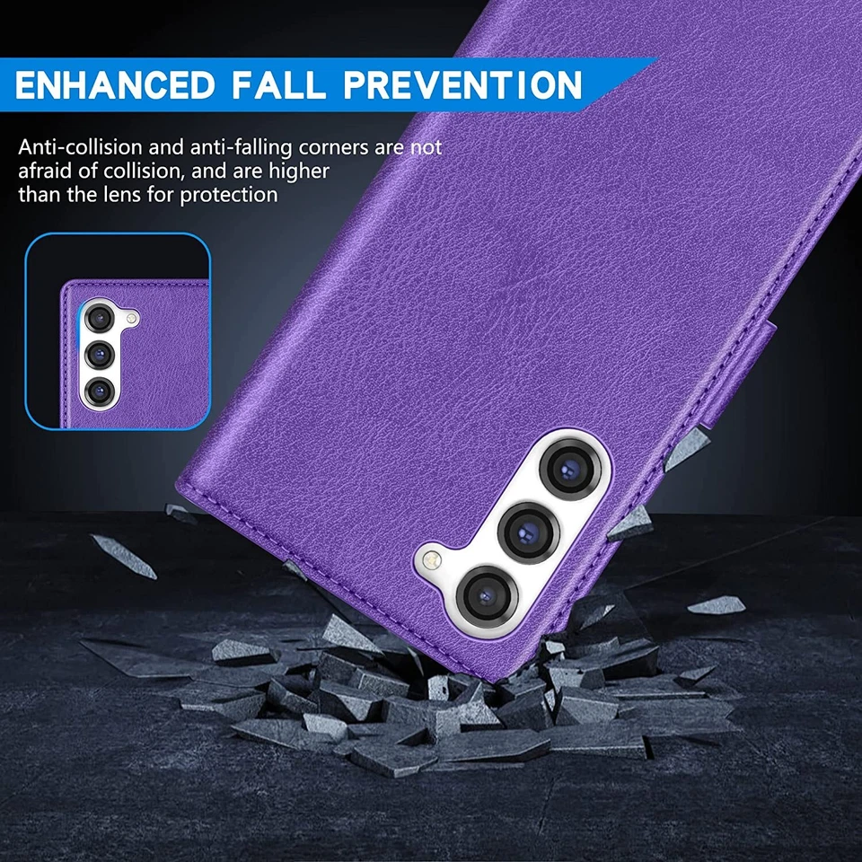 Case For Samsung S25FE/s23fe Leather Flip magnetic shockproof s24fe phone cover - Image 4 of 4