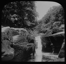 Glas Magic Laterne Dia THE STUD BOLTON WOODS UM 1890 FOTO