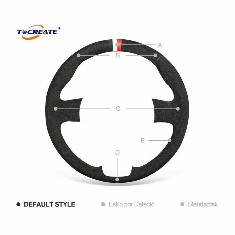 Cubierta de volante de gamuza negra para Scion FR-S FRS Subaru BRZ Toyota 86 #16XC Foto 4 de 4