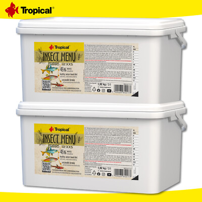 Tropical 2 x 3 l Insect Menu Granules XXS für alles- und fleischfressende Fische