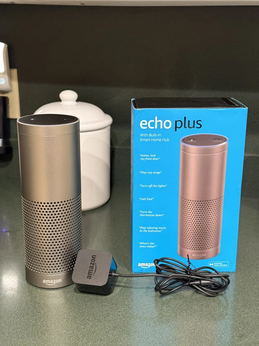 Amazon Echo Plus (1st Generation) Alexa Silver Smart Speakers for