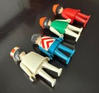 Vintage Playmobil Figure Lot of 4 - 1974 Geobra Construction Workers Hard Hats — photo 7