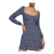 Reformation Mochi Floral Print Dress Blue Size 8