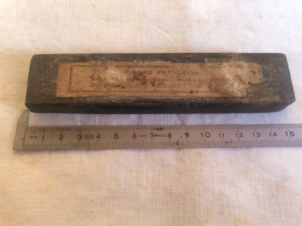 PIERRE FRANCAISE a affuter couteau rasoir coupe choux coticule RAZOR CUT THROAT - Photo 1/4