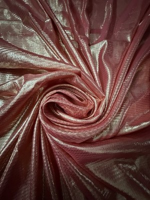 100 % SEIDE GOLD GLITZER STICKEREI STOFF 4 m lang x 45 Zoll Kleid Handarbeit Nähen - 119A
