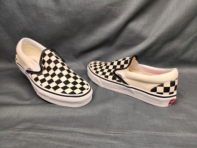 Vans Classic Slip-On Sneaker Classic Black White Checker Boys Size 6.5 NEW IN BO