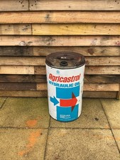 VINTAGE RARE AGRICASTROL HYDRAULIC OIL CAN, 25 LITRES DRUM EMPTY, AUTOMOBILIA