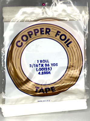 Tiffanytechnik    EDCO - Kupferfolie 3/16 kupfer  4,8 mm  36 YDS  ca. 33 Meter