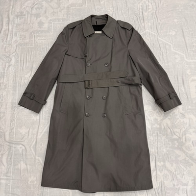 #ad Vintage London Fog Double Breasted Trench Raincoat Size 40 Reg Zip in Lining $20.99