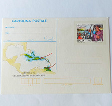 Italien Cartolina Postale &bdquo;Celebrazione Colombiane&ldquo; Italia 700 koloriert