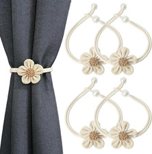 Vorhang Raffhalter Kamelie 4 Stück Perlen Gardinen Raffhalter