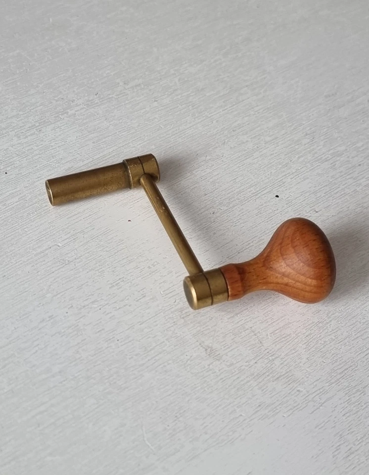 Antique Longcase Crank Key - Clock Key Turned Wood Handle 5mm - Image 3 of 4