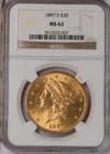 1897-S Gold Liberty Head $20 NGC MS62