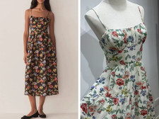 Women Doen Floral Backless A-line Midi Dress