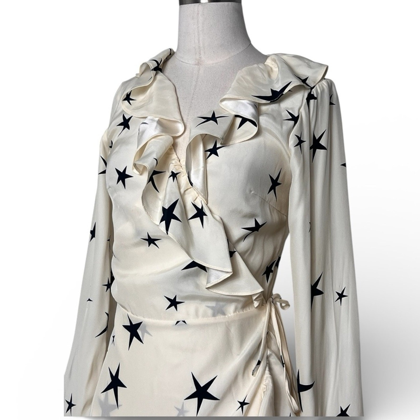 Realisation Par Wrap Star Pattern Mini Dress - image 6