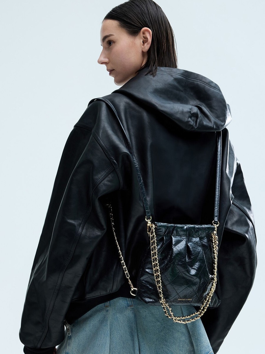 Charles & Keith Duo Chain-Handle Two-Way Backpack Bag | eBay