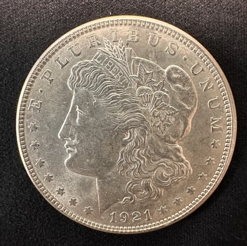 1921 Plain Morgan Dollar Almost BU