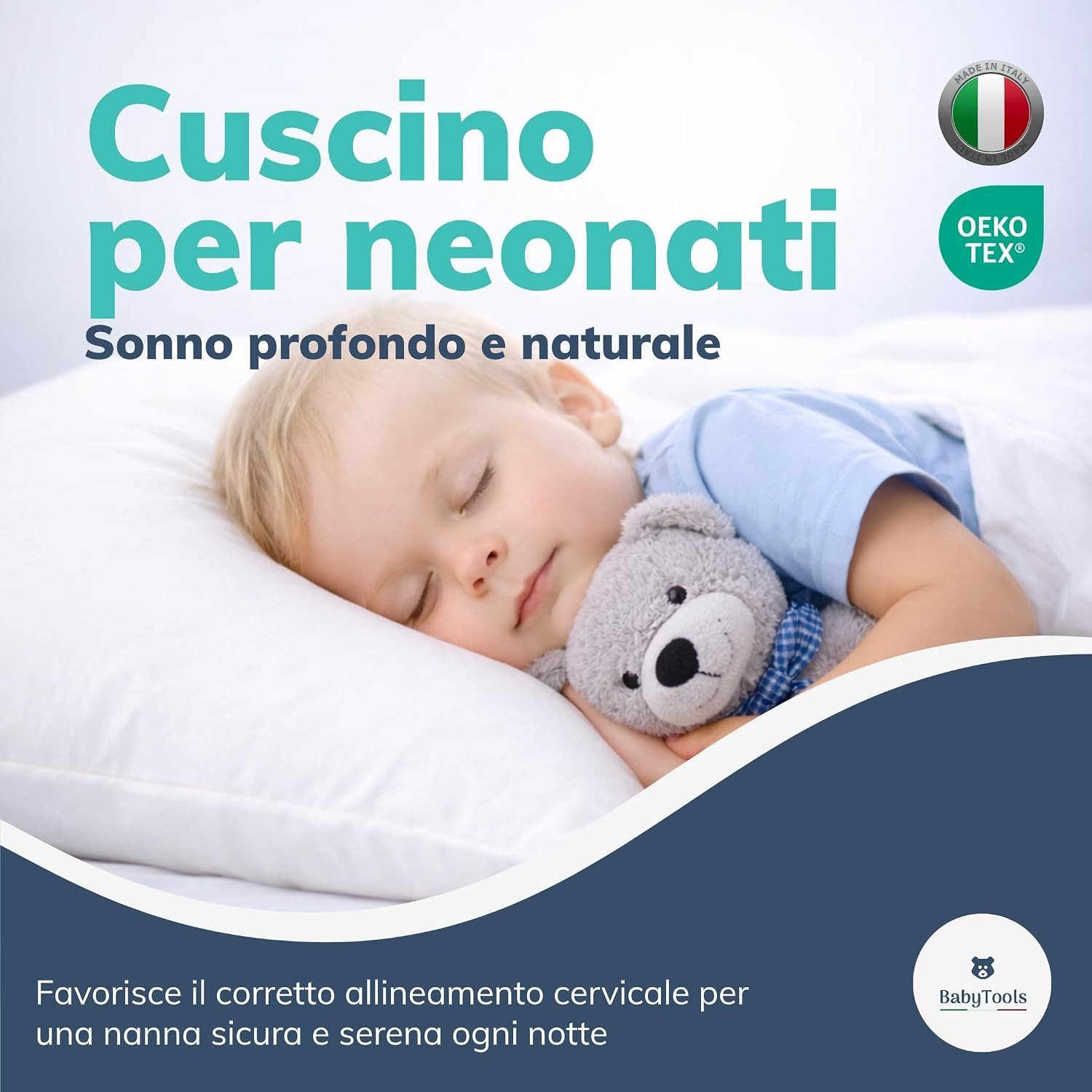 Cuscino Neonato 40X30 Cm 6 Mesi - 2 Anni Cuscino Lettino, Culla, Carrozzina E As foto 2