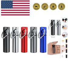 Small Portable Pill Box Keychain 5 Pack, Aluminium Alloy Mini Pill Organizer ...