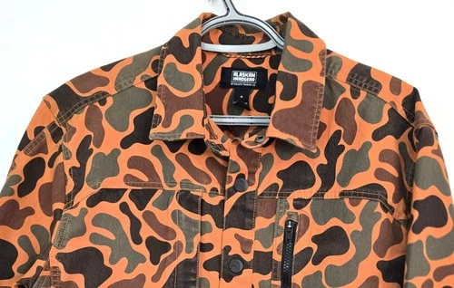 ALASKAN HARDGEAR AKHG Stone Run Overshirt Bright Orange Duck Camoflauge mens M image 3