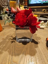 threshold floral arrangement peony/tulip
