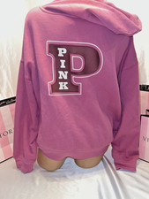Victorias Secret Pink Hoodie Boyfriend Fit W/ Big Logo Back Medium Last One